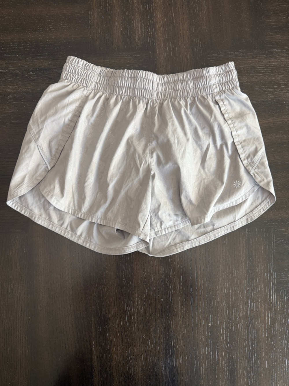 Athleta Light Gray Athletic Running Shorts